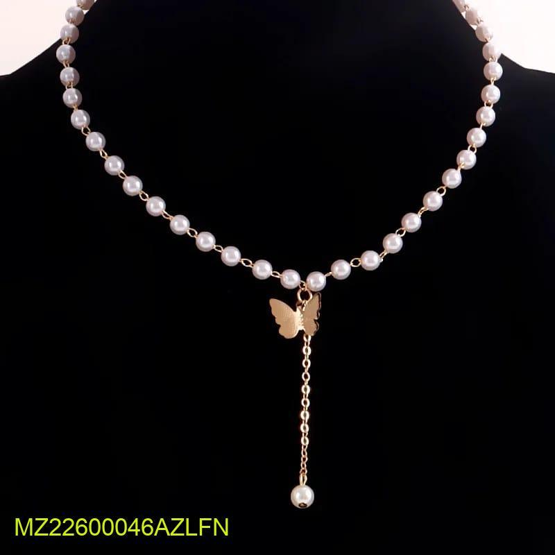 Butterfly Pearl Necklace