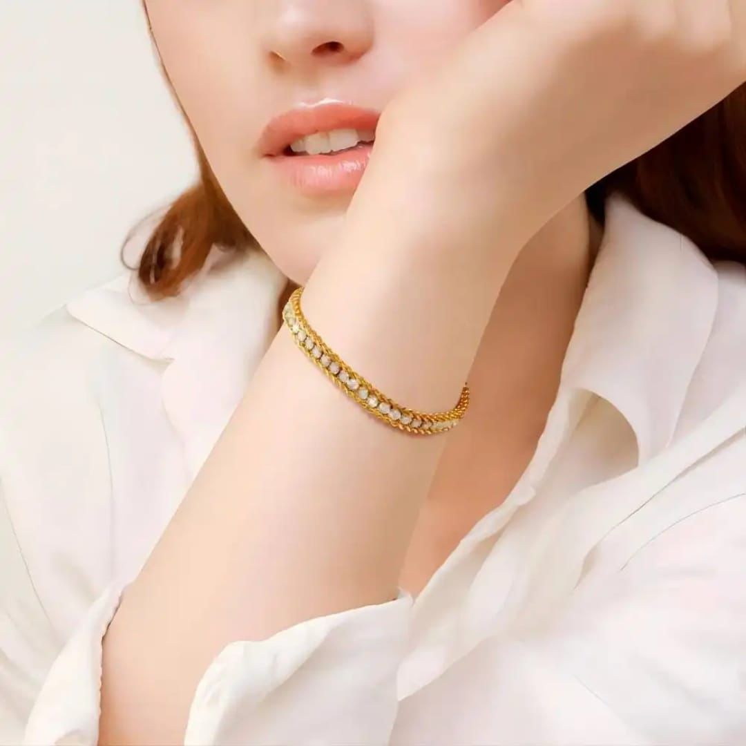 Stainless Stone Chain Bracelet