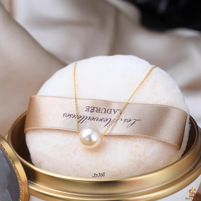 Elegant Gold Plated Pearl Neck Chain