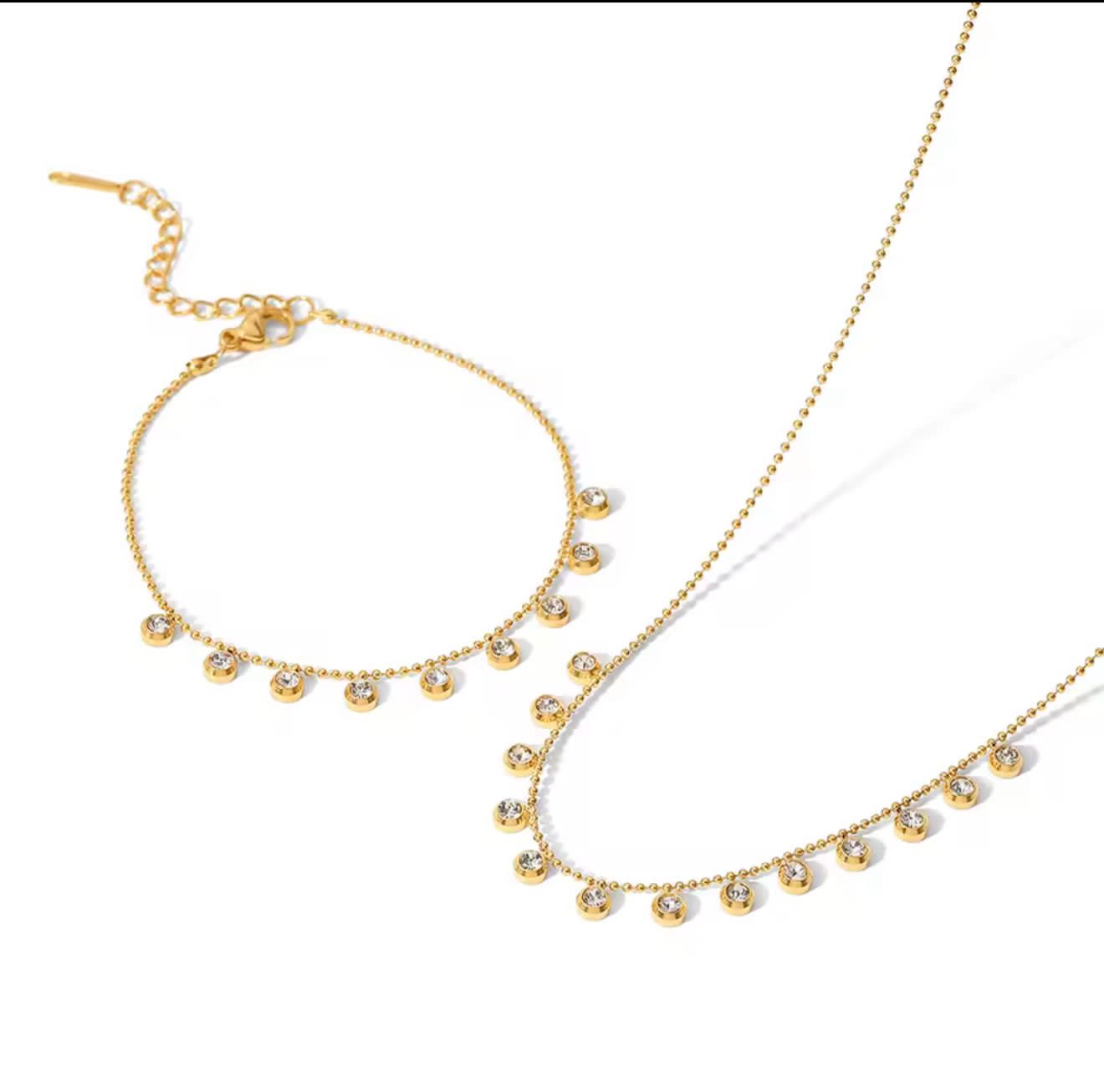 Beautiful Stone Necklace & Bracelet