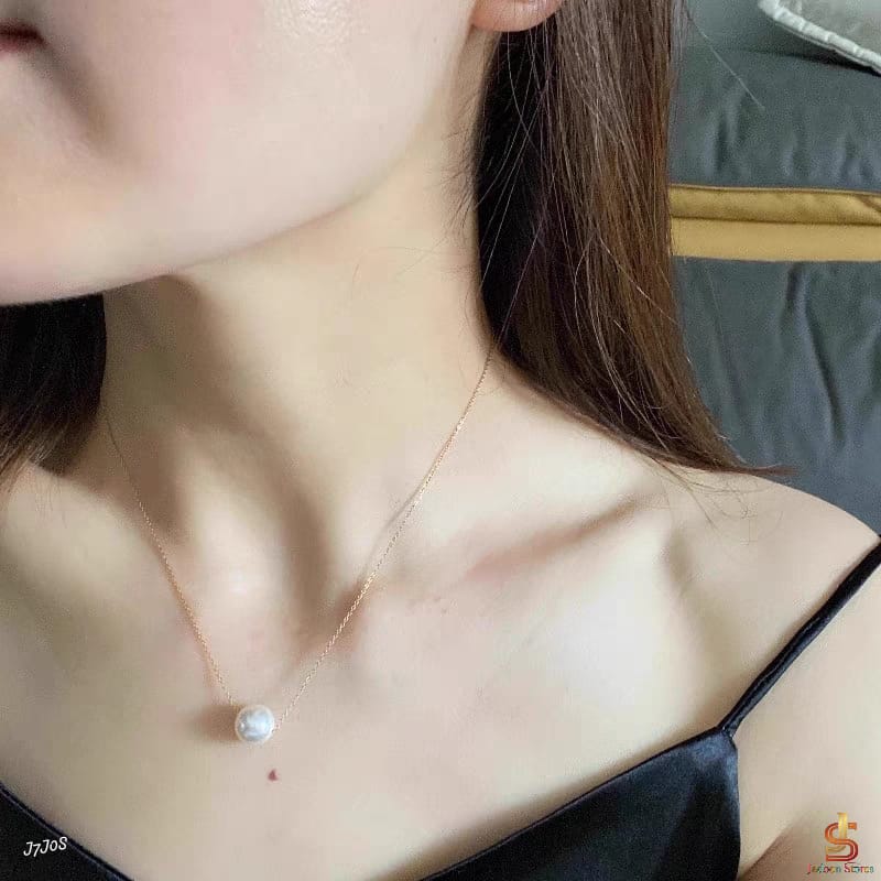 Elegant Gold Plated Pearl Neck Chain