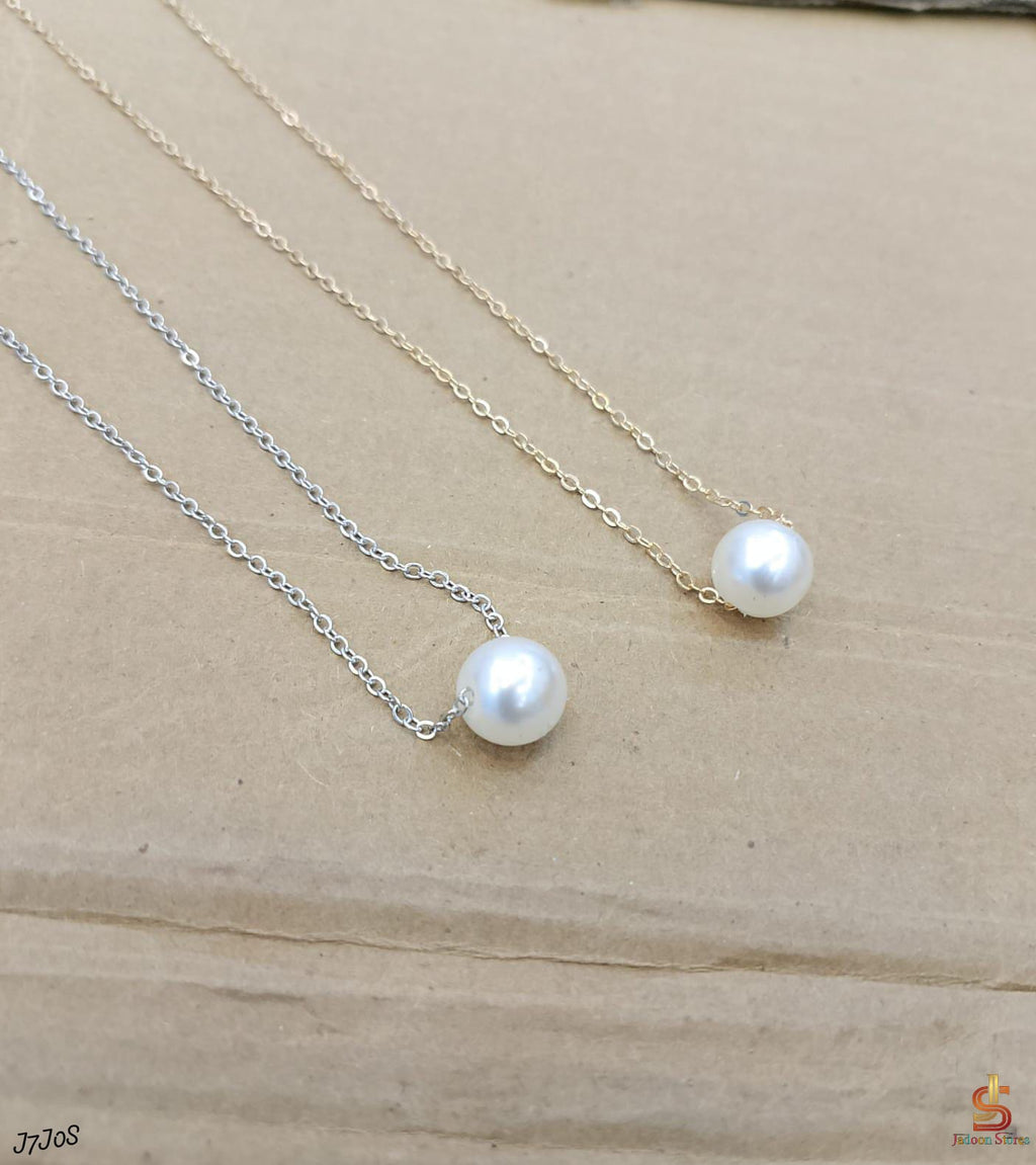 Elegant Gold Plated Pearl Neck Chain