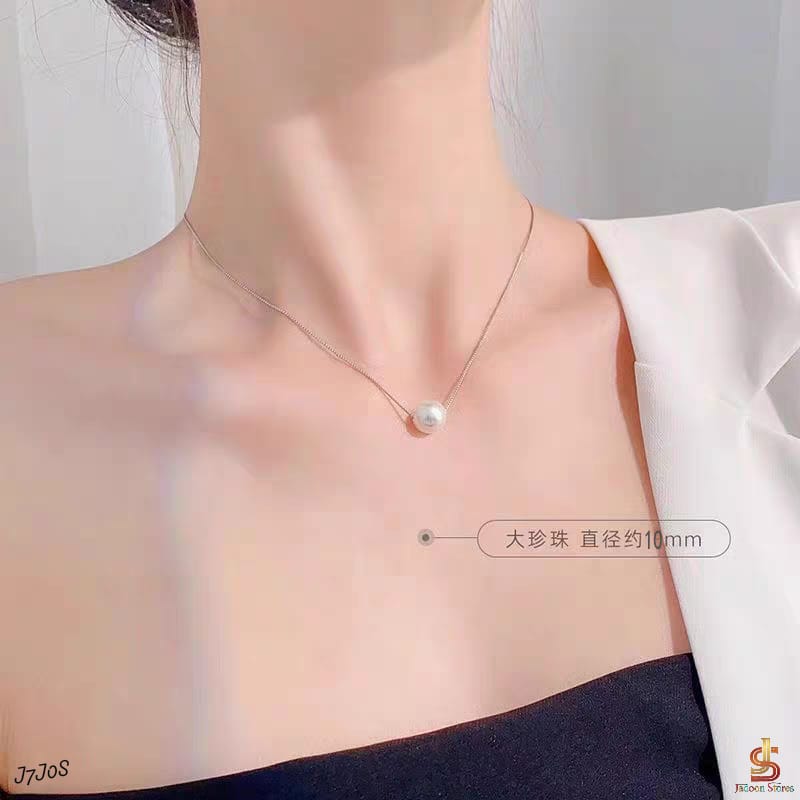 Elegant Gold Plated Pearl Neck Chain